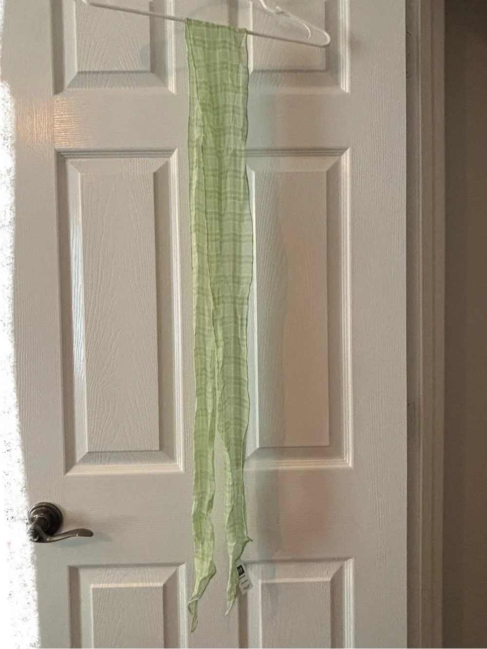 NWT Gap vintage 2006 green white silk skinny scarf Y2K